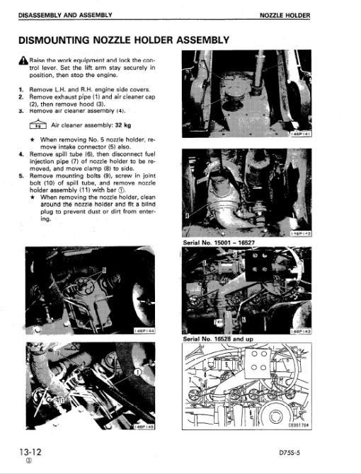 Komatsu D75S-5 Dozer Service Manual - Image 2