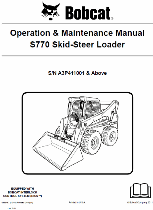 Bobcat S770 Skid-Steer Loader Service Manual - Image 6