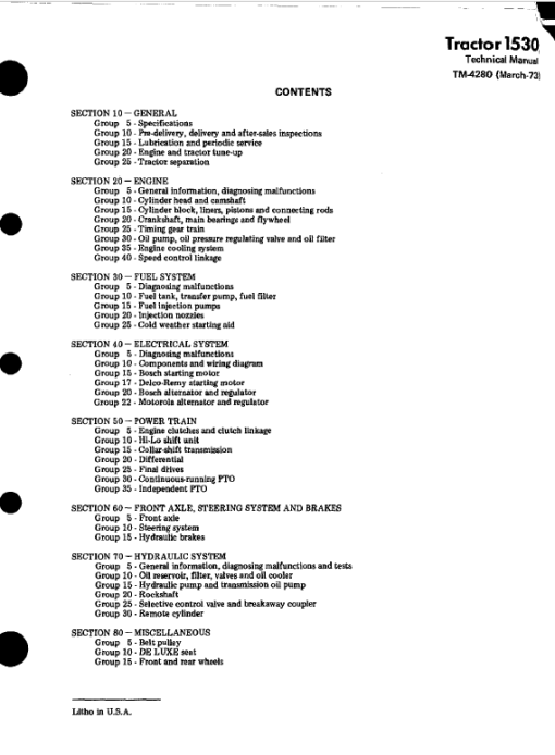 John Deere 1530 Tractor Repair Technical Manual - Image 2