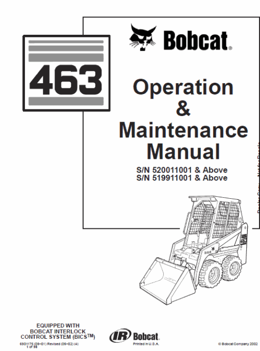 Bobcat 463 Skid-Steer Loader Service Manual - Image 5