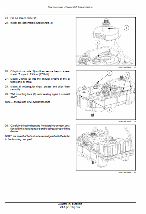 New Holland W130D, W170D Tier 4B Wheel Loader Service Manual - Image 2