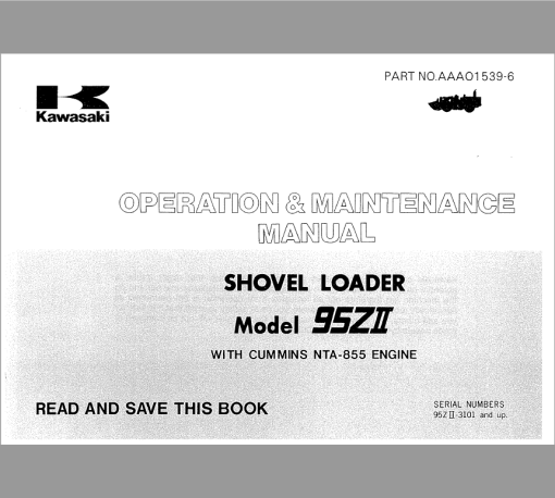 Kawasaki 95ZII Wheel Loader Service Manual - Image 2