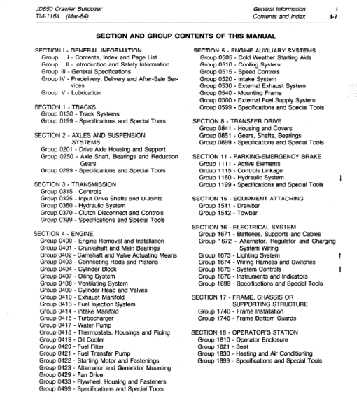 John Deere 850 Crawler Repair Technical Manual (TM1164) - Image 3