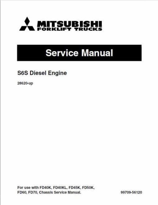 Mitsubishi FD40K, FD40KL, FD45K, FD50K Forklift Service Manual - Image 2