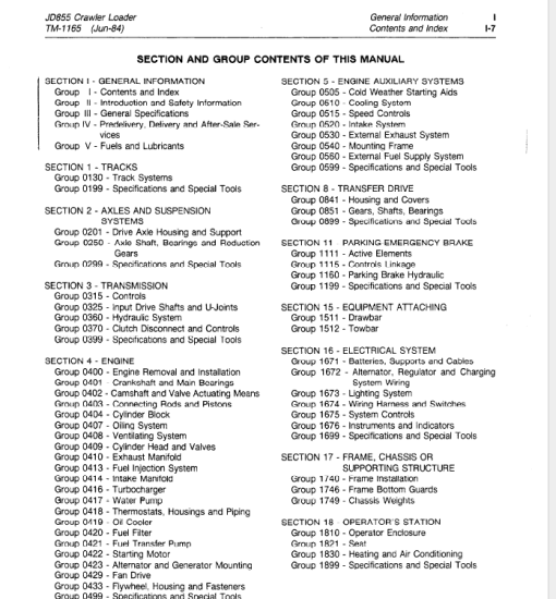 John Deere 855 Crawler Loader Repair Technical Manual (TM1165) - Image 3