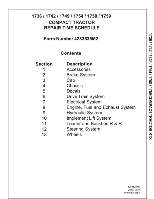 Massey Ferguson 1736, 1742, 1749, 1754, 1758, 1759 Tractor Service Manual - Image 2