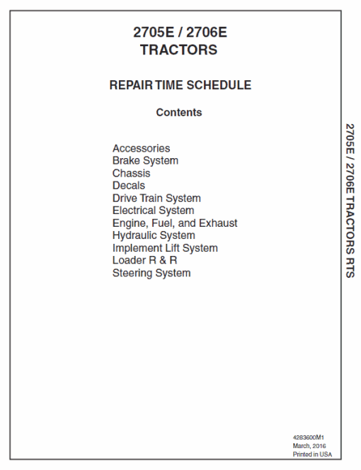 Massey Ferguson 2705E, 2706E Tractor Service Manual - Image 2