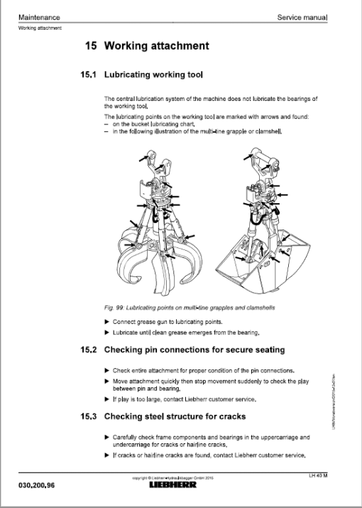 Liebherr LH40M, LH40C, LH50M Timber, LH50M Tier 4i Excavator Service Manual - Image 2