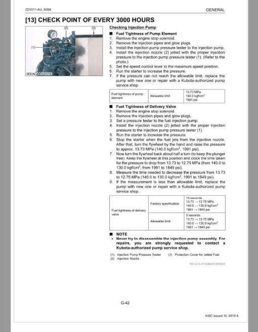 Kubota ZD1011-AU Mower Workshop Repair Manual - Image 2