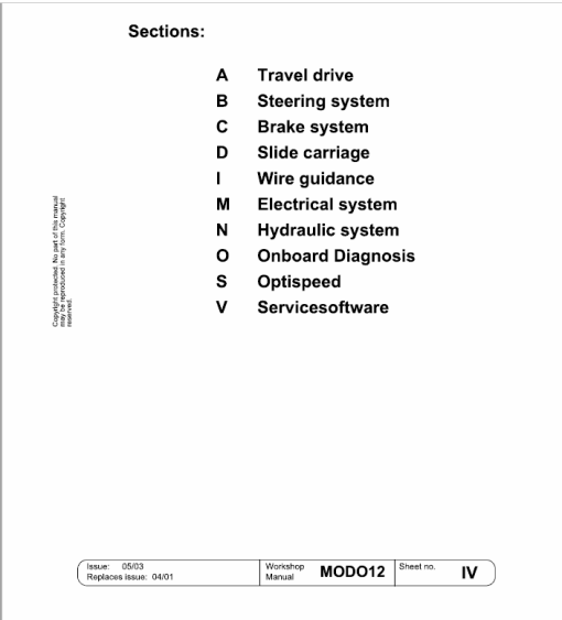 OM PIMESPO Modo 12 Order Picker Workshop Repair Manual - Image 4