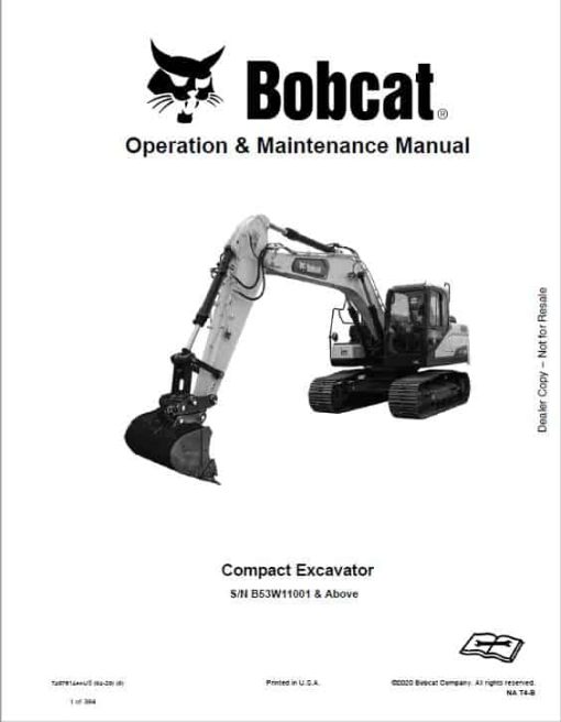 Bobcat E165 Compact Excavator Service Repair Manual - Image 2