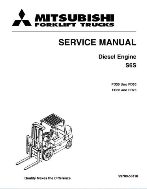 Mitsubishi FD60, FD70 Forklift Lift Truck Service Manual - Image 2