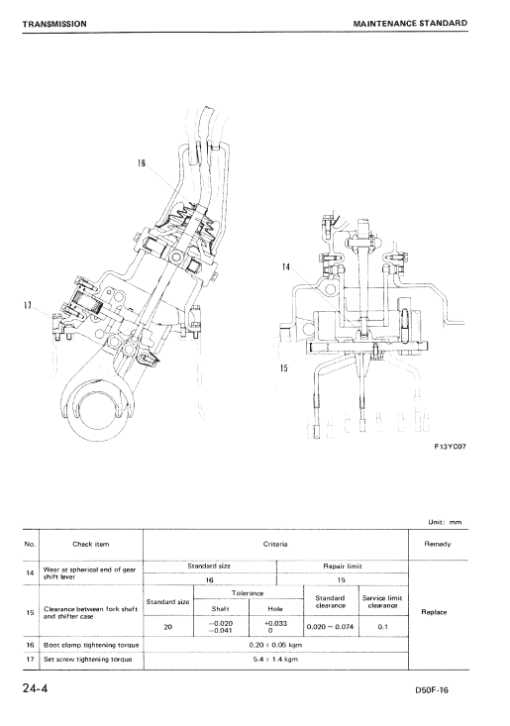 Komatsu D50F-16 Dozer Service Manual - Image 2