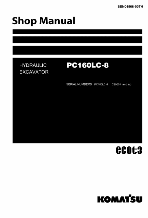 Komatsu PC160LC-8, PC190LC-8, PC190NLC-8 Excavator Service Manual - Image 2