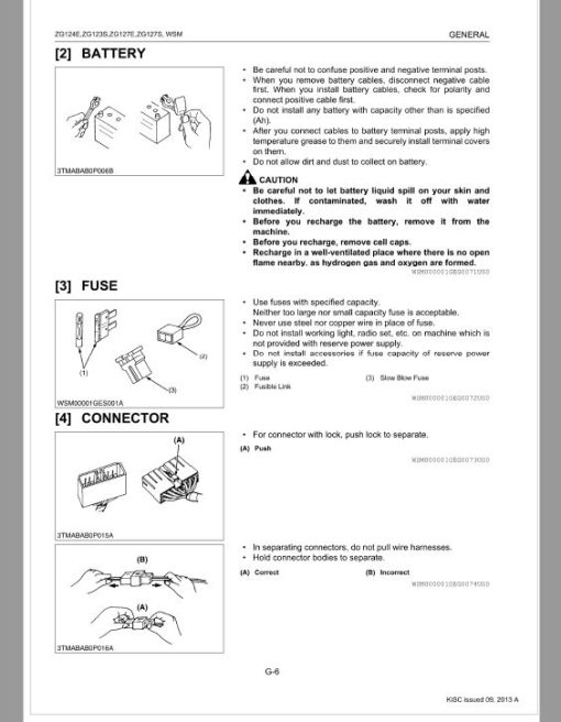 Kubota ZG124E, ZG123S, ZG127E, ZG127S Mower Workshop Repair Manual - Image 2