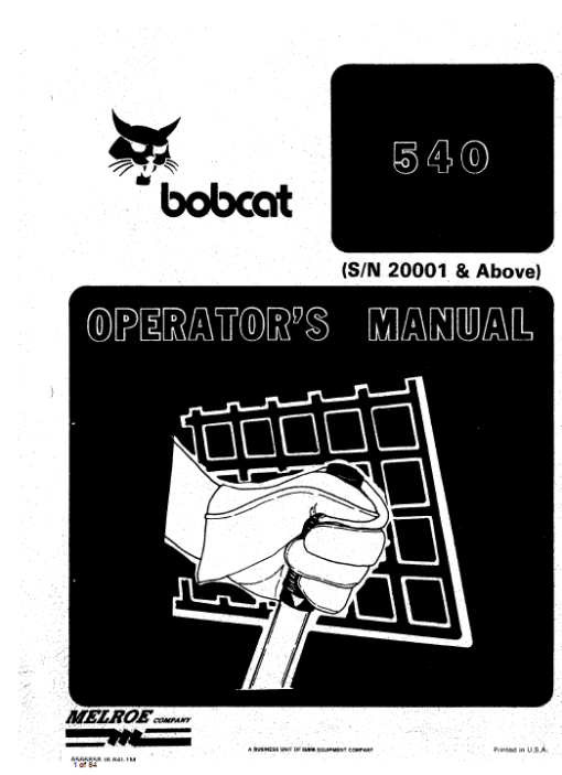 Bobcat 540, 543 and 543B Skid-Steer Loader Service Manual - Image 3