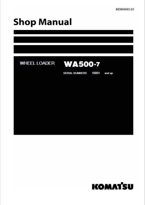 Komatsu WA500-7 Wheel Loader Service Manual - Image 2