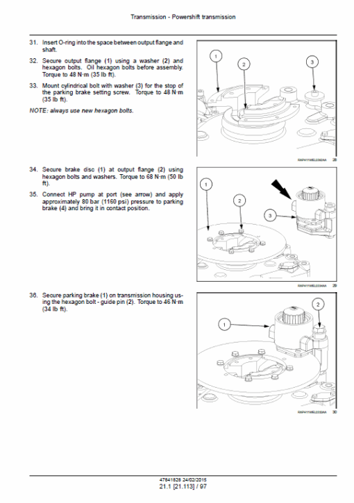 New Holland W130C, W170C Tier 4B Wheel Loader Service Manual - Image 3