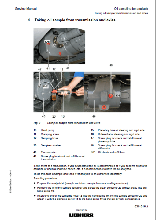 Liebherr LH26EC Hydraulic Excavator Service Manual - Image 2