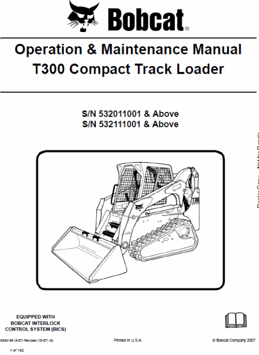 Bobcat T300 Loader Service Manual - Image 5