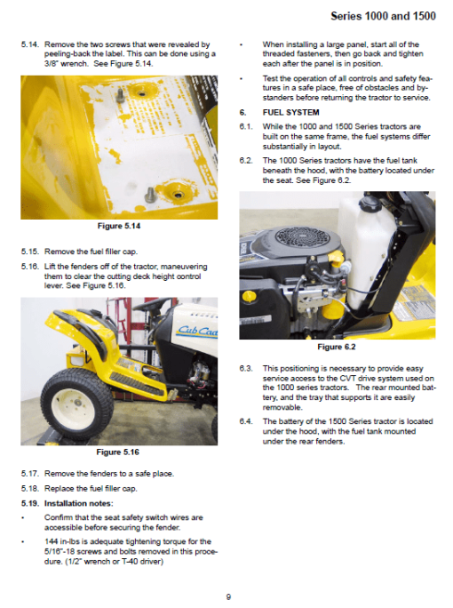 Cub Cadet 1000 and 1500 Series Service Manual - Image 3