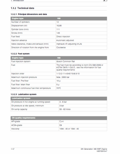 AGCO 5th Generation 168 AWF Engine Manual - Image 2