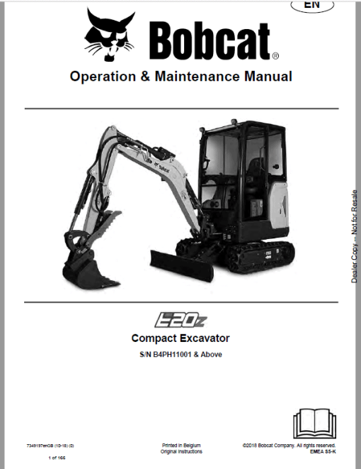 Bobcat E20Z Excavator Repair Service Manual - Image 2