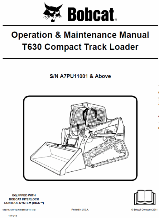 Bobcat T630 Loader Service Manual - Image 6