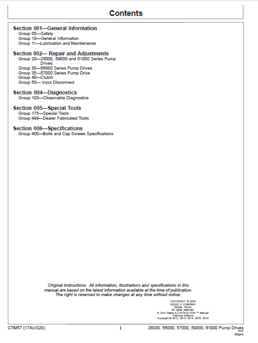 John Deere Pump Drive Gear Boxes Component Technical Manual (CTM57) - Image 2