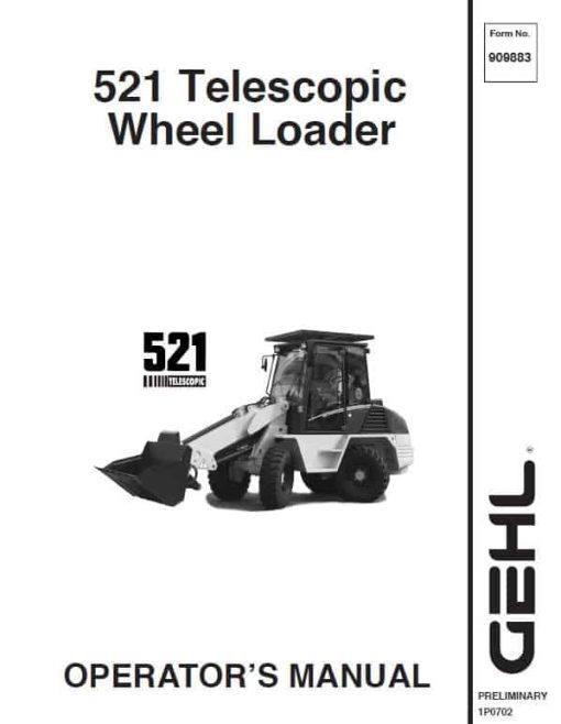 Gehl 521T Wheel Loader Operators and Parts Manual - Image 2