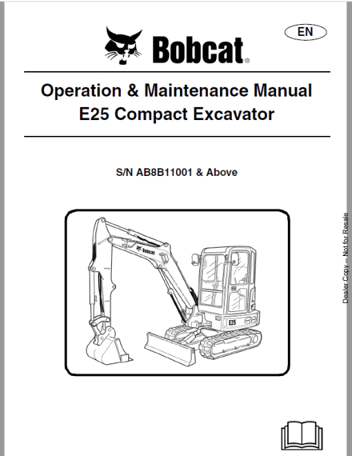 Bobcat E25 Excavator Repair Service Manual - Image 2