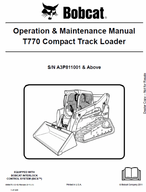 Bobcat T770 Loader Service Manual - Image 2