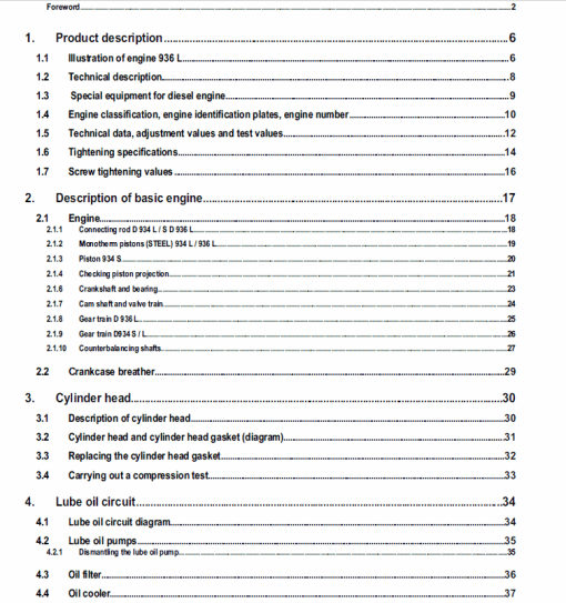 Liebherr Diesel Engine D934 D936 Service Manual - Image 3