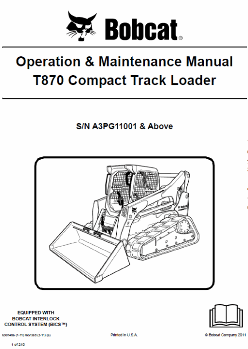 Bobcat T870 Loader Service Manual - Image 4