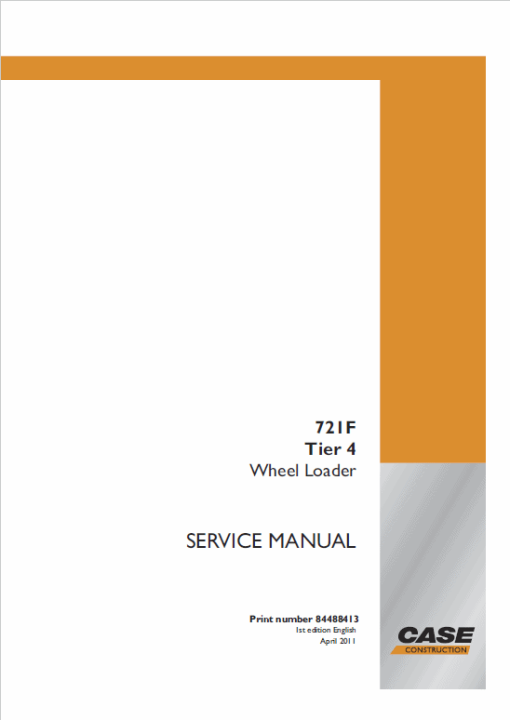 Case 721F Wheel Loader Service Manual - Image 2