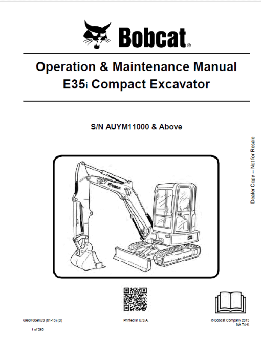 Bobcat E35i Excavator Repair Service Manual - Image 2