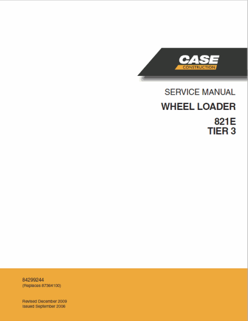 Case 821E Wheel Loader Service Manual - Image 2