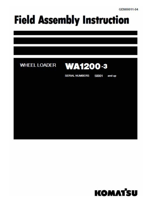 Komatsu WA1200-3 Wheel Loader Service Manual - Image 2