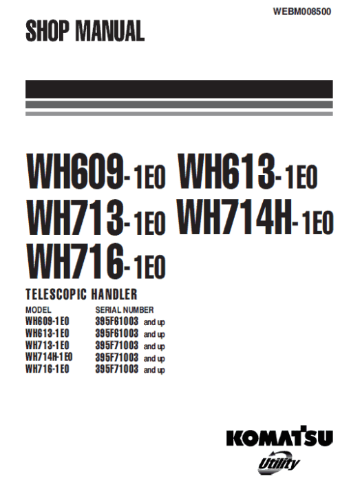 Komatsu WH714-1, WH716-1 Telescopic Handler Service Manual - Image 2