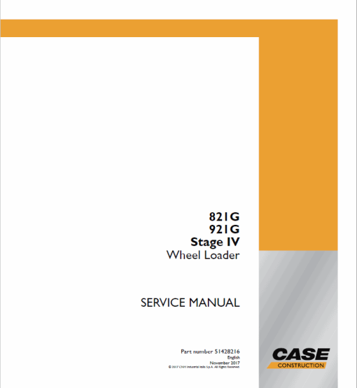 Case 821G, 921G Wheel Loader Service Manual - Image 2