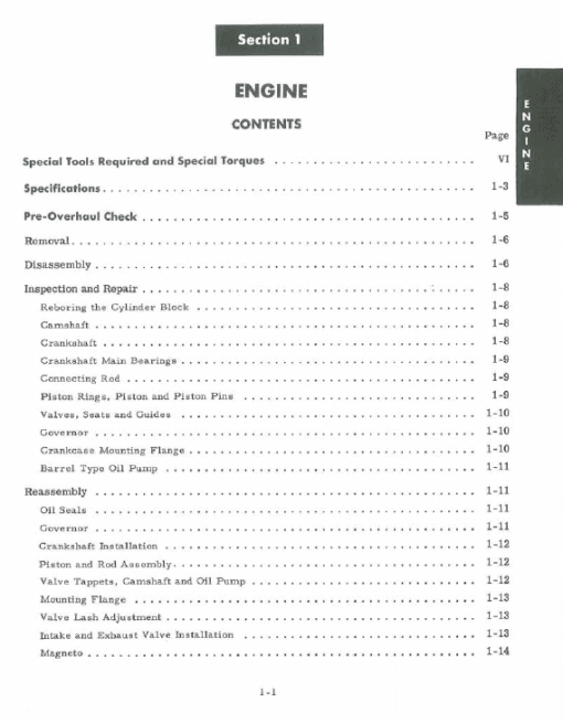 Cub Cadet Model 60 Riding Mower Service Manual - Image 2