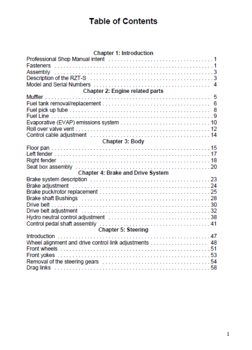 Cub Cadet RZT S Series (2012 and After) Service Manual - Image 2