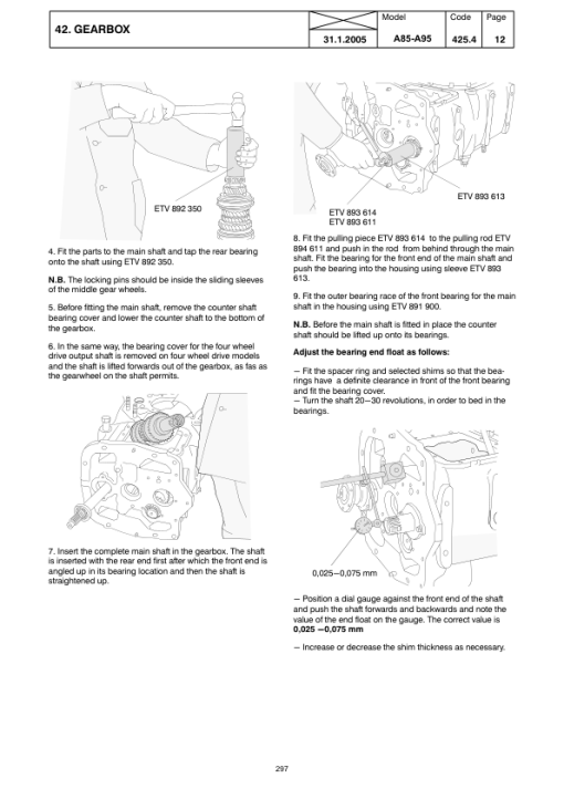 Valtra A85, A95 Tractors Service Repair Manual - Image 3