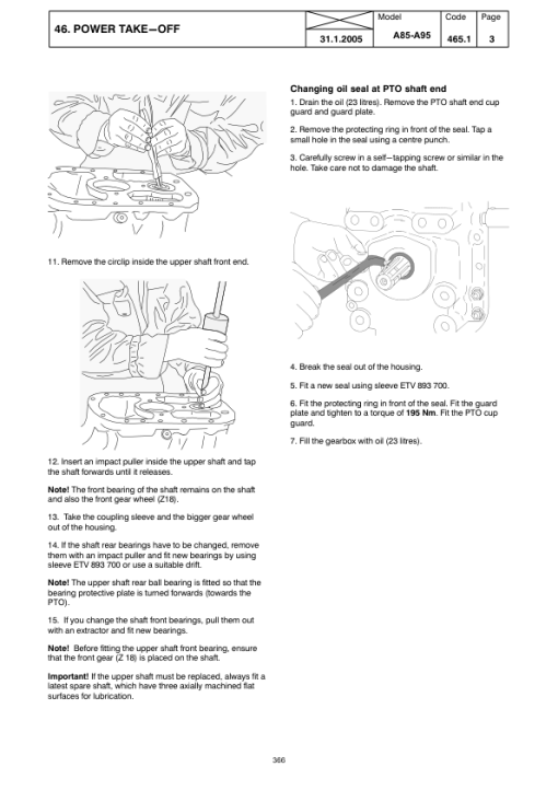 Valtra A85, A95 Tractors Service Repair Manual - Image 4