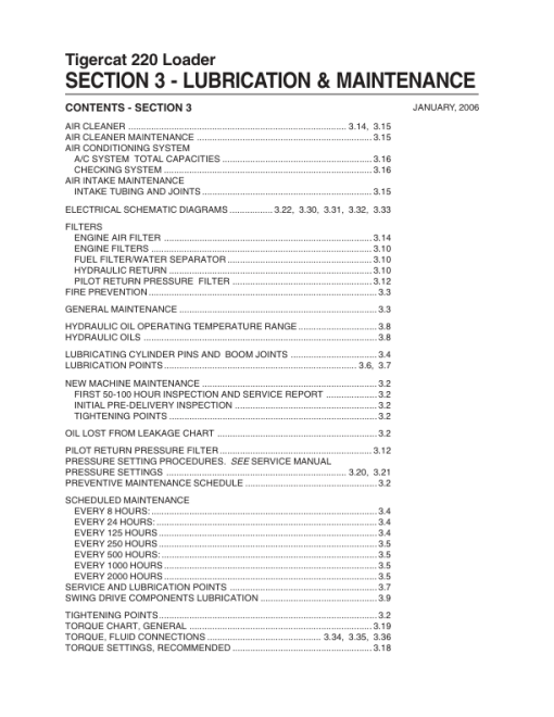 Tigercat 220 Loader Repair Service Manual (2200111 - 2200500) - Image 3