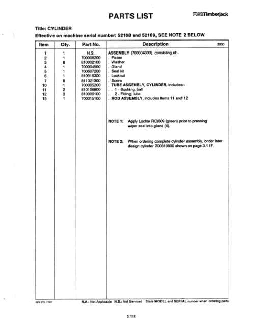 Timberjack 628 Tracked Feller Bunchers (SN CI9148 - & 52101-52178) Parts Catalog Manual - Image 2