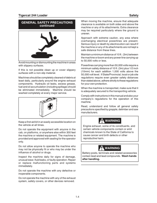 Tigercat 244 Loader Repair Service Manual (2440111 - 2440500) - Image 3