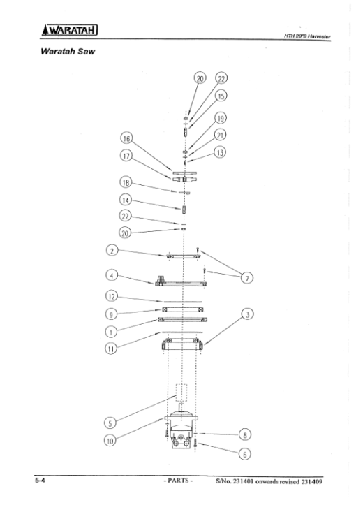 Waratah HTH620B Harvesting Heads (SN 231423 -) Parts Catalog Manual - Image 3