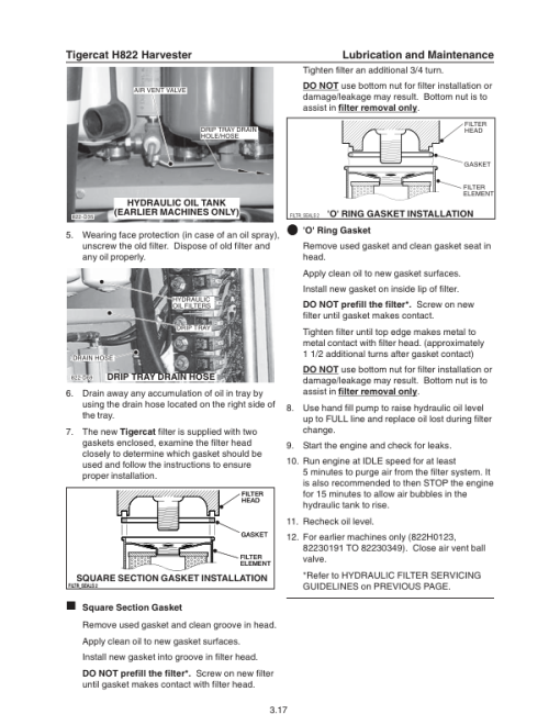 Tigercat H822 Harvester Repair Service Manual (822H0101 - 82230999) - Image 3