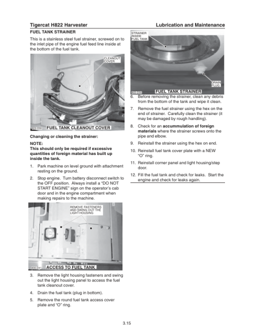 Tigercat H822 Harvester Repair Service Manual (822H0101 - 82230999) - Image 2